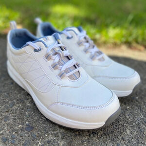 Rockport Trustride slip resistant lace white sneaker walking woman shoe Sz  9